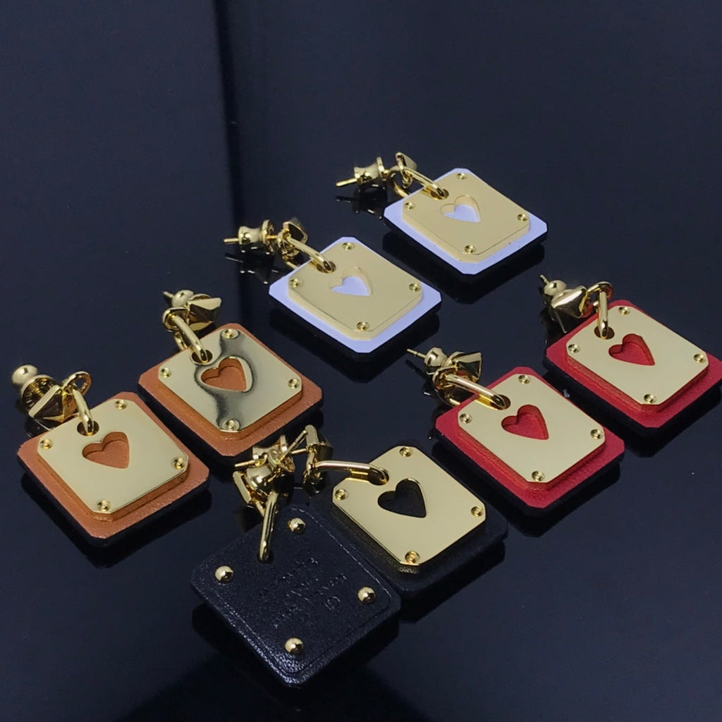 18K As De Celine Black Hermès Earrings
