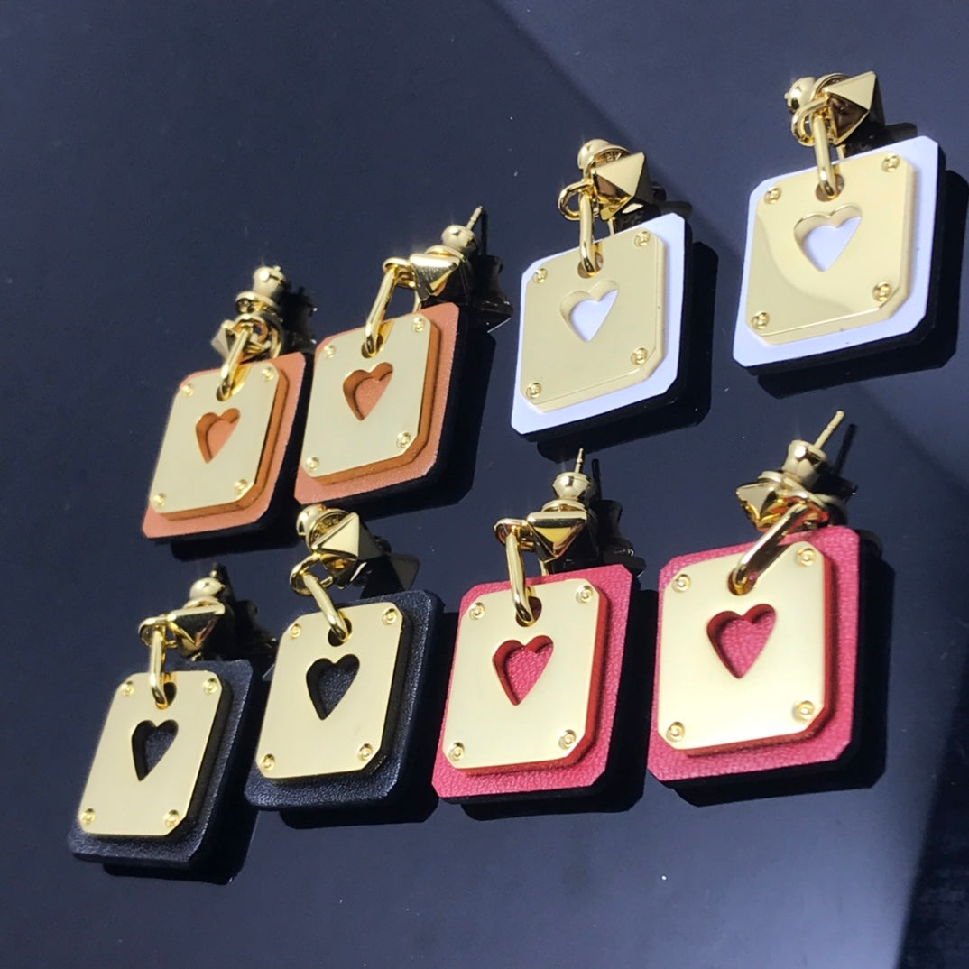 18K As De Celine Brown Hermès Earrings